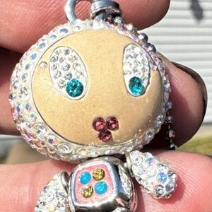 Swarovski Crystal Astro Kid Necklace with Aurora and Pink Accents